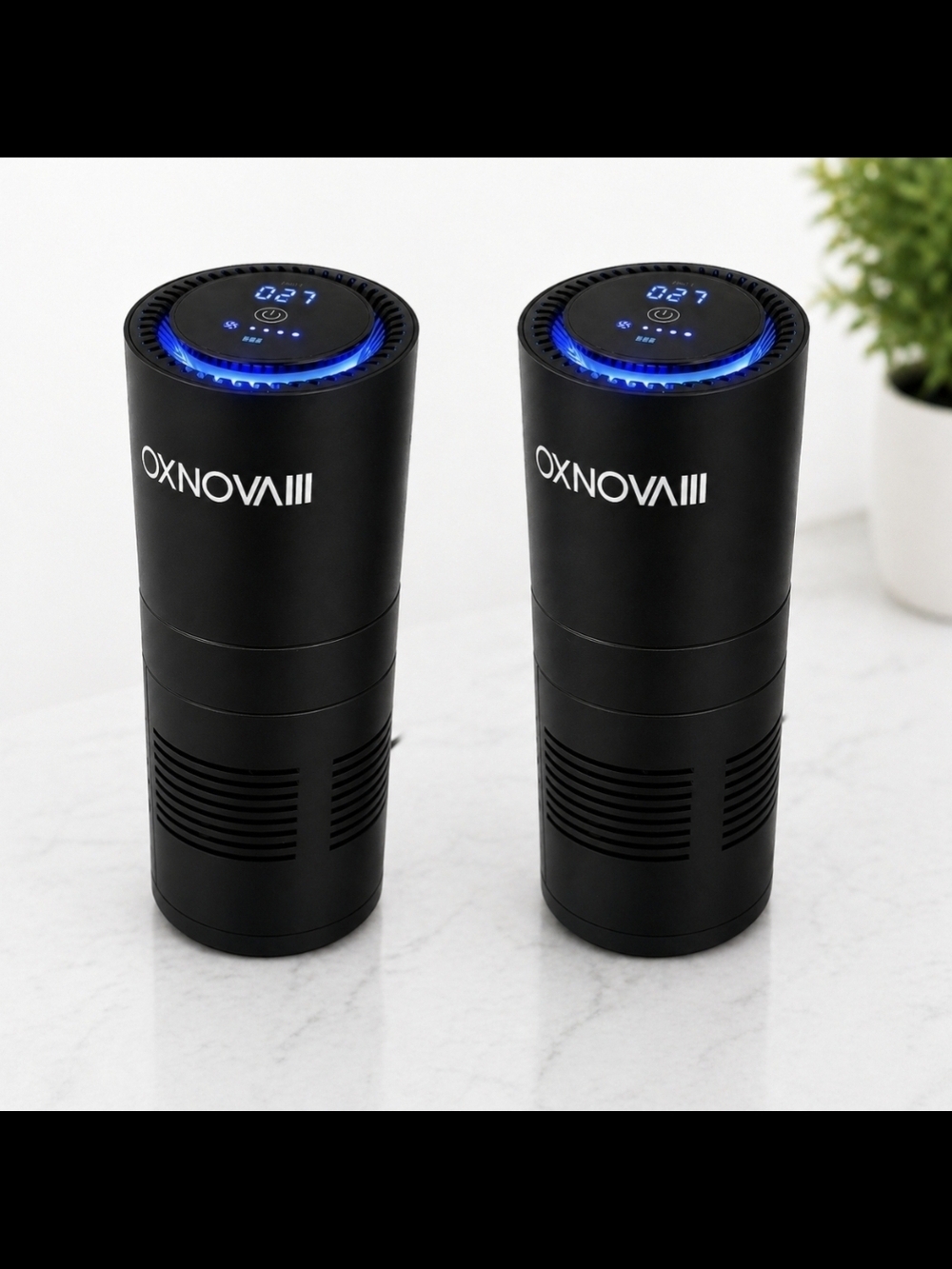 OXNOVA III Portable Air Purifier freshener HEPA UVC Ionizer  Car,Home USB 2 pack